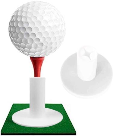 FINGER TEN Golf Rubber Tee Driving Range 5 Pack - Indoor/Outdoor Practice Mat Tee Adaptor Set - White/Black Tee Holder for Hitting Mats, 1.5 Size - Buy Online on SooperMarket.com