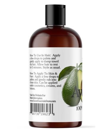 Sweet Essentials Organic Unrefined Virgin Avocado Oil 4oz - 100% Pure NON-GMO Cold Pressed Imported from Italy - Food Grade Green Oil - Buy Online on SooperMarket.com