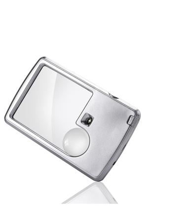 Premium 6X 3X Pocket Magnifying Glass with Light Small Lighted Magnifiers for Kids Seniors Reading Fine Prints Handheld Magnafining Glasses Magnify Glass with Protective Sleeve