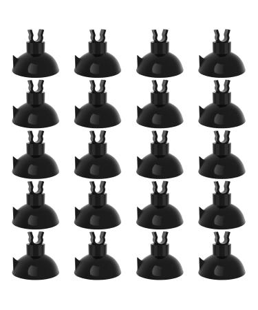Pawfly suction cups aquarium clips for standard 0.5cm ID airline hoses of black air hose holder clamp accessories for fish tank ventilation setup 20 pack