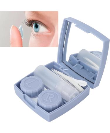 Tmishion Portable Contact Lens Container Set | Travel-Friendly Mini Lens Case with Clip-On Solution Bottle - Buy Online on SooperMarket.com