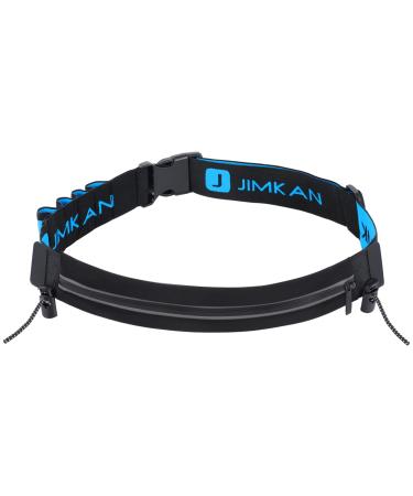 Jimkan Triathlon Start number band running number belts with storage bag (incl. 4 gel owners) waterproof benefits with number containers for triathlon marathon running (black)