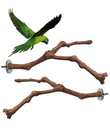 Ockyunoo 2 pieces of natural bird cage platform bird made of natural wood bird stick bird nature birds bird seat rods bubble rods for birds for nymphensing parasols aras