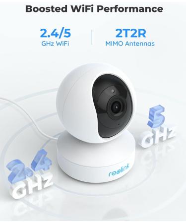 REOLINK E1 Zoom White Indoor Security Camera 5MP Super HD with PTZ, Auto Tracking, Human/Pet AI - Ideal for Baby Monitor/Pet Camera/Home Security - Dual Band WiFi - Local Storage | Best Plug-in WiFi Camera - Buy Online on SooperMarket.com