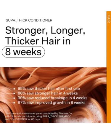Nue Co. SUPA THICK CONDITIONER - Hydrating Vegan Formula for All Hair Types | Supports Hair Growth & Scalp Health - 8.45 fl oz - Buy Online on SooperMarket.com