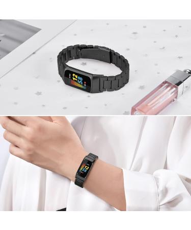 KOREDA 2 Pack Stainless Steel Bands for Fitbit Charge 5 - Graphite/Black - Buy Online on SooperMarket.com