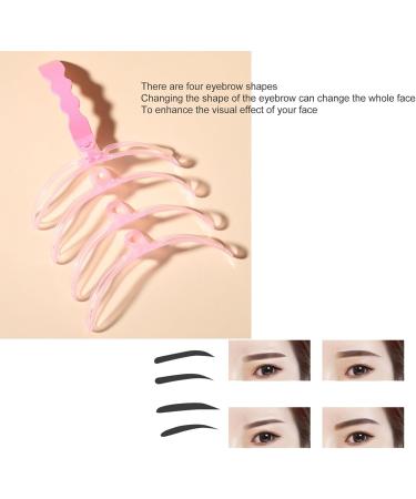 Eyebrow Template Time Saving 4 Shapes Washable Handheld Eyebrow Stencil Reusable ABS Material Portable for Home for Beginners - Buy Online on SooperMarket.com