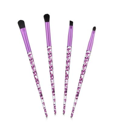 WLLHYF Eye Make Up Brush Set Portable 4PCS Eyeshadow Brush Set Professional Blending Eyeshadow Lip Eye Makeup Brushes for Eyeshadow Blending Eyebrow Women Girls Makeup Tool Brush