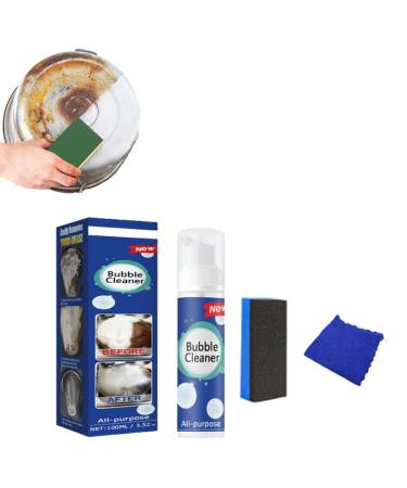 Mof Chef Cleaner Powder MOF CHEF Protective Kitchen Cleaner Powder Foaming Heavy Oil Stain Cleaner All Purpose Bubble Cleaner Kitchen Deep Cleaning Spray for Stubborn Grease & Grime (100ml)