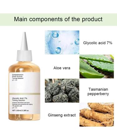 Glycolic Acid 7% Toning Solution Glycolic Acid Toner Glycolic Acid 7% Toning Resurfacing Solution Moisturize & Strengthen Skin Exfoliating Glycolic Acid 7% Toning Solution - Buy Online on SooperMarket.com