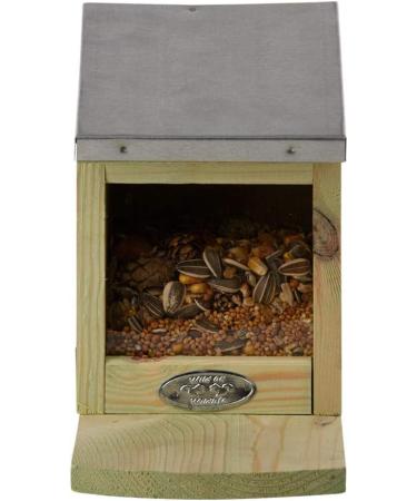 Squirrel Nut Feeder Zinc Roof Pinewood FSC 100% Wildlife Garden - Buy Online on SooperMarket.com