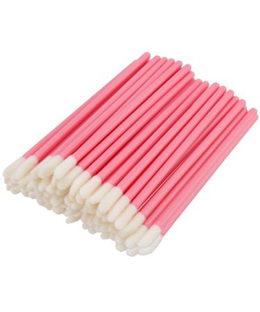 ZEONHEI 300 PCS 95mm Disposable Lip Brushes Lip Gloss Brush Lipstick Concealer Brushes Pink Lip Wands Applicator Tool for Lips Makeup Application