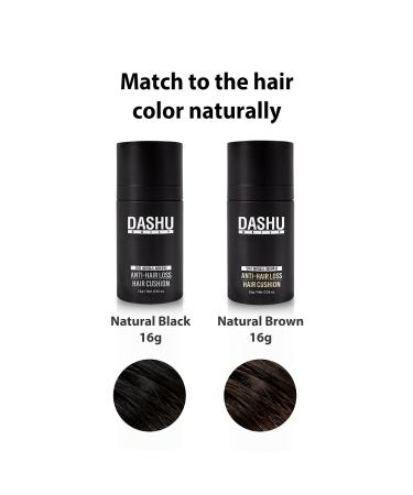 DASHU Daily Anti-Hair Loss Hair Cushion - Natural Brown .56oz | Thick & Full Hair - Sweat & Rain Resistant Dark Brown 16g - Buy Online on SooperMarket.com