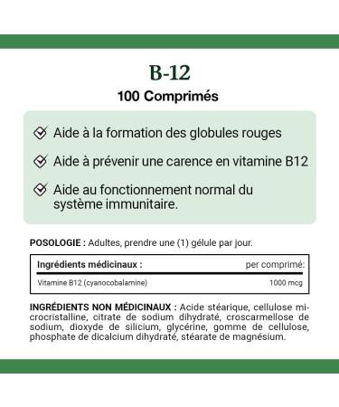 Nature's Bounty Vitamin B12 1000mcg 100 Tablets Helps the Body Metabolize Carbohydrates Fats and Proteins Helps in Normal Immune System Function and to Metabolize Energy Multi-colored (Packaging May Vary) - Buy Online on SooperMarket.com