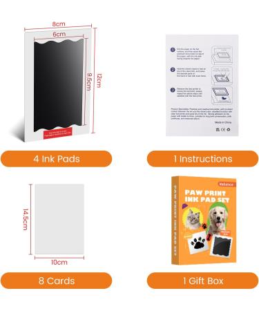 Nabance Baby & Pet Paw Print Kit - 4 Inkless Pads & 8 Imprint Cards - Pawprint Family Keepsake - Medium Size - Buy Online on SooperMarket.com