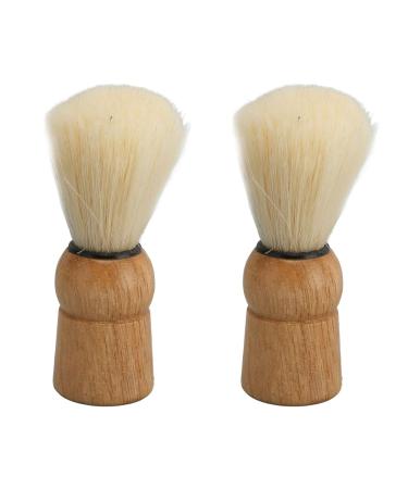 Men's Wooden Handle Shaving Brush - Mini Professional Safety Synthetic Brush for Salon Quality Shaves - Buy Online on SooperMarket.com