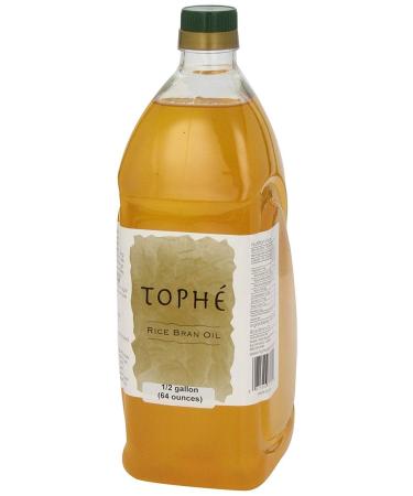 Tophe 1/2 Gallon Rice Bran Oil | Non-GMO & All Natural | Vitamin E & Gamma-Oryzanol | Heart Healthy Option - Buy Online on SooperMarket.com