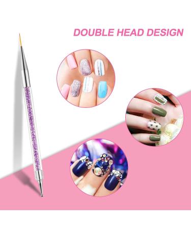 Sularpek 5 Pcs Double Ended Nail Art Brushes Set | Liner Brushes, Dotting Tools & Painted Pen for DIY Nail Designs - Buy Online on SooperMarket.com