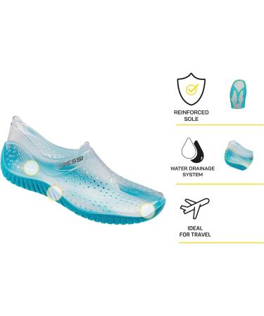 Cressi Water Shoes for Adults - Transparent Pool Shoes | EU Size 39 - Perfect for Swimming & Beach Activities - Buy Online on SooperMarket.com