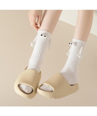 Magnetic Hand In Hand Socks - 6pcs Funny Couple Tube Socks Novelty Gift, White - Buy Online on SooperMarket.com