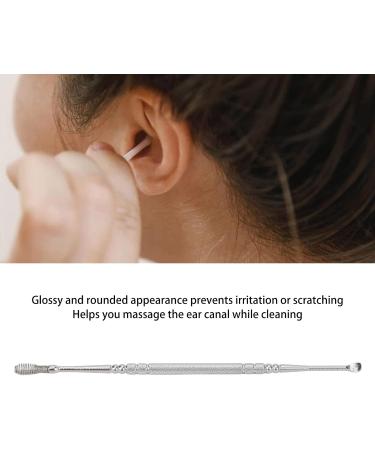 Stainless Steel Double Head Ear Spoon - Ergonomic Design for Home Use - Relieve Itching - Silver - Buy Online on SooperMarket.com