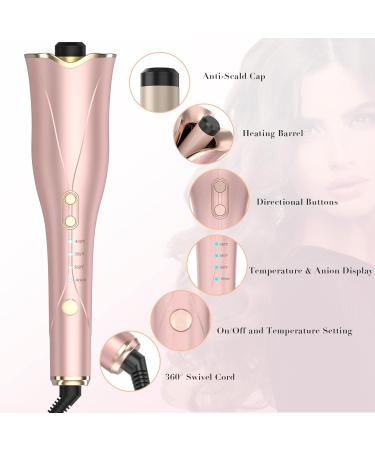Automatic Curling Iron - Smart Anti-Tangle 1" Hair Curler with Auto Shut-Off 3 Temps Up to 430 Fast-Heating & Dual Voltage for Effortless Hair Styling - Buy Online on SooperMarket.com