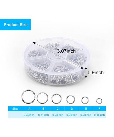 1000pcs Stainless-Steel Jump Rings Set for Jewelry Making - 4mm-10mm Silver O Ring Connectors - Buy Online on SooperMarket.com