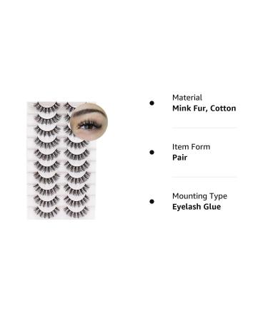 Losha DD Curl Russian Strip Lashes 10 Pairs Pack | Fluffy False Eyelashes | D02 Russian Strip Lashes-DD Curl - Buy Online on SooperMarket.com