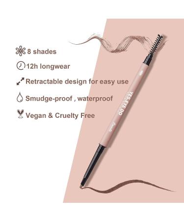 Brow Microfilling Eyebrow Pencil - Waterproof Brow Definer for Natural Fluffy Brows - Long Lasting Brunette Shade by YES.EYE DO - Buy Online on SooperMarket.com