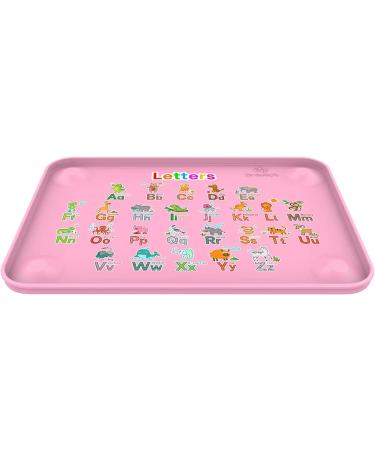 Dr. Betty's Educational Silicone Placemat for Babies, Toddlers, Kids - Non-Slip, Dishwasher Safe, Food Grade | Pink Letters - Buy Online on SooperMarket.com
