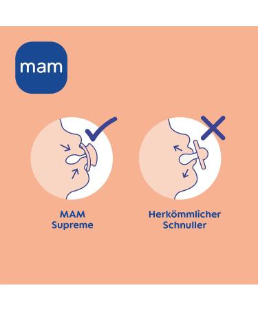 Buy Mam Supreme Night Schnuller Set - Bright Baby Pacifiers for Healthy Dental Development Prevents Skin Irritation 0-6 Months Dog/Elephant Design Includes Pacifier Box - Buy Online on SooperMarket.com
