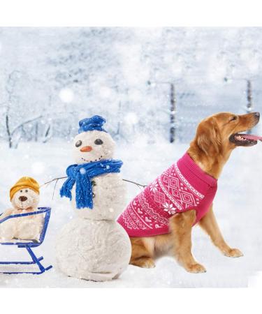 Argyle Dog Sweater - Warm Winter Coat for Small, Medium, and Large Dogs - Pink Pet Clothing for Boys and Girls - Buy Online on SooperMarket.com