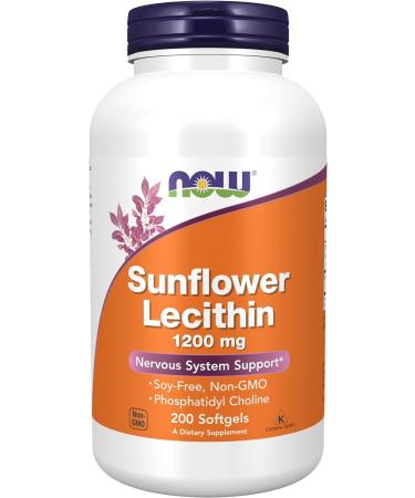Sunflower Lecithin 1200 mg Soy-Free Non-GMO - 200 Softgels