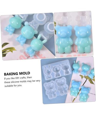 2pcs Coaster DIY Doll Shape Pendants Silicone Baking Mold Ornaments Adorable Ornament Dessert 11.5X6.3X2.4CM White - Buy Online on SooperMarket.com