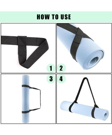 Fibound Yoga Mat Strap Set | 2 Piece Carrying Belt for All Mats | Portable Easy-Use Yoga Shoulder Strap - Buy Online on SooperMarket.com