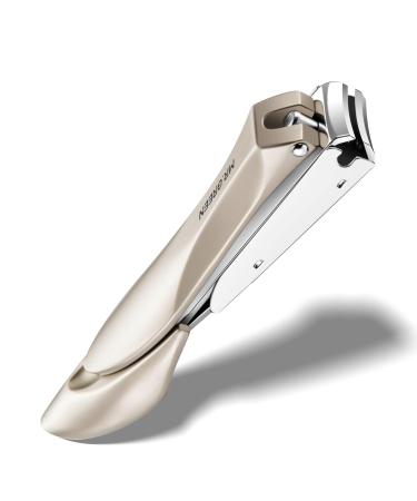 Nail clippers for thick nails professional nail clippers with catcher premium stainless steel sound cutters sharp and permanent nail snap for baby children adults bionic design small