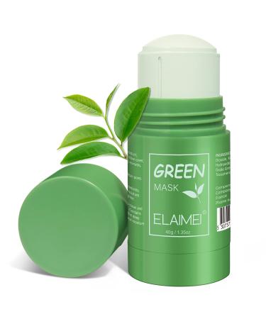 Green Tea Cleansing Mask Poreless Deep Cleanse Mask-Face Moisturizes Oil Control Deep Clean Pore Improve Skin Cleansing Facial Stick for All Skin Types Women and Men
