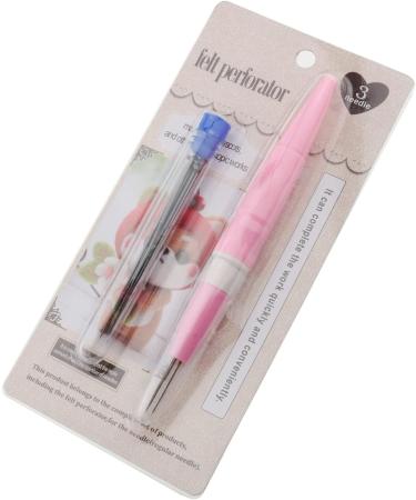 Needle Felting Pen MTQY Pink Pen Style Tool with 3 Needles | Wool Felt Poke Embroidery Punch Acupuncture Needle - Buy Online on SooperMarket.com
