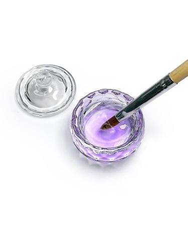 Crystal Clear Acrylic Liquid Powder Dappen Dish with Cap Lid - Small Size for Acrylic Nail Art - Transparent Glass Cup Bowl - HJ-NAPB017 (Pack of 1) - Buy Online on SooperMarket.com