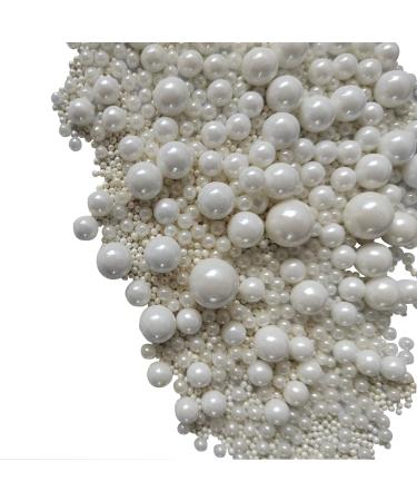 Edible White Pearl Sugar Sprinkles Candy Mixing Size Baking Cake Decorations Cupcake Toppers Cookie Decorating Wedding Party Valentine's Halloween Christmas Supplies 120g/ 4.23oz - Buy Online on SooperMarket.com