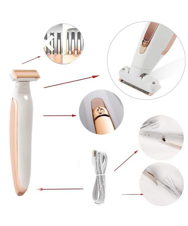 Beorol Body Ladies Shaver Replacement Heads - Smooth & Precise Shaving Blades - 3 Heads, 1 Brush, 1 Charger Included - Buy Online on SooperMarket.com