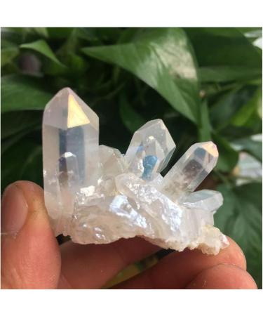 Natural Crystal Rough Beautiful White Flame Aura Quartz Crystal Cluster Specimen 90-100g - Buy Online on SooperMarket.com