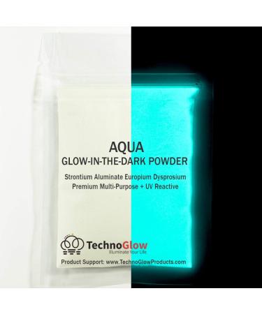 Glow in The Dark Powder - Multipurpose PRO-Series Glow Colors (Natural Aqua  1 Ounce (28g)) Natural Aqua 1 Ounce (Pack of 1)
