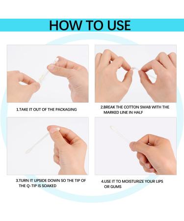 100Pcs Vitamin E Cotton Swabs - Disposable Lip Moisturizers & Dental Care Applicators - Buy Online on SooperMarket.com