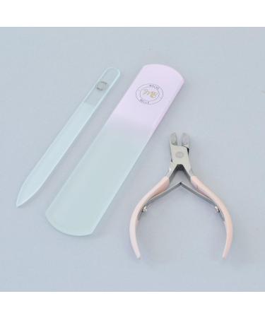 Malva Belle Ingrown Toe Nail Clippers for Thick Nails - Double Spring Tool with Safety Tip Cover - Comfort Grip Handles - Pink - Buy Online on SooperMarket.com