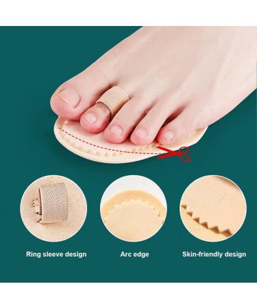 6 Piece Hammer Toe Straightener Set - Toe Splint for Crooked, Overlapping Toes & Corn Removers - Khaki, One Size - Buy Online on SooperMarket.com