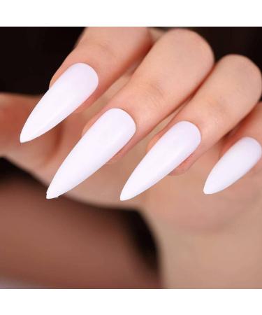 Pack of 500 Artificial Nail Tips French Acrylic Style UV Gel Fake Nail Full Cover Artificial Fingernails Tip Fake Art Nails Suitable for Both Beginners & Experienced Nail Artists White - Buy Online on SooperMarket.com