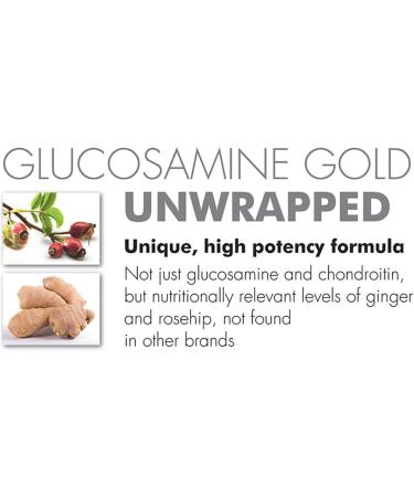 Glucosamine Gold | High Strength 1400mg 100% Plant-Based | 120 Tablets | All-in-one Formula with Phytodroitin Chondroitin Ginger rosehips and quercetin | Taste Free Tablets | Made in The UK - Buy Online on SooperMarket.com