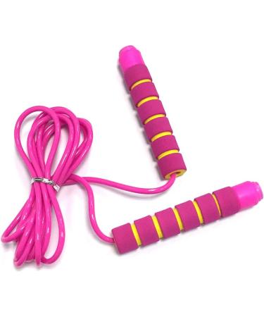 Kids Adjustable Jump Rope with Soft Foam Handles - Fun Outdoor Activity for Boys & Girls - Pink-Green - Buy Online on SooperMarket.com
