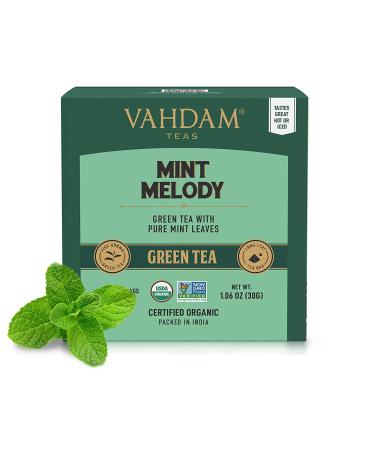 Vahdam Teas Green Tea Mint Melody 15 Tea Bags 1.06 oz (30 g)